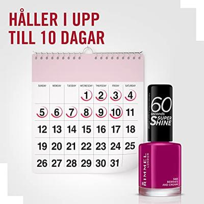 Rimmel London Nagellak 60 Seconds 340 Berries And Cream Rimmel London Nagellak 60 Seconds 340 Berries And Cream