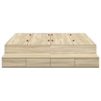 Opbergbedframe Sonoma Eiken 236.5 x 160 x 31.5 cm Bewerkt hout - thumbnail