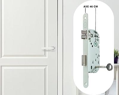 Inbouwslot met sleutel - YALE - Y75R-A40/B/SC - 40 mm as, 135 mm kluis - NF Level 2 gecertificeerd - Wit, Inclusief sluitplaat en sleutel Inbouwslot met sleutel - YALE - Y75R-A40/B/SC - 40 mm as, 135 mm kluis - NF Level 2 gecertificeerd - Wit, Inclusief sluitplaat en sleutel