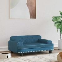 VidaXL Hondenmand 70x45x30 cm fluweel blauw - thumbnail