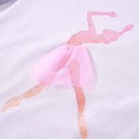 Kindershirt met lange mouwen ballerinaprint 104 lichtlila - thumbnail