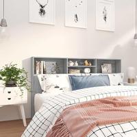 Hoofdbordkast 180x19x103,5 cm grijs sonoma eikenkleurig - thumbnail