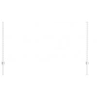 VidaXL Afrasteringspaal 11 pcs zilver 120 cm staal - thumbnail