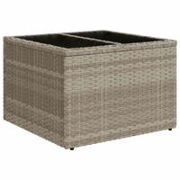 6-delige Loungeset met kussens poly rattan lichtgrijs - thumbnail