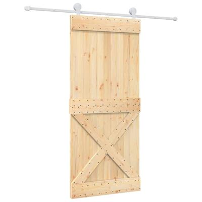 Schuifdeur met beslag 90x210 cm massief grenenhout
