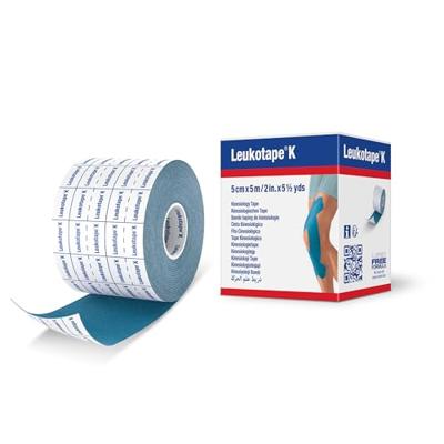 Leukotape K Kleefwindel Elast Blauw 5,0cmx5m 1 - thumbnail