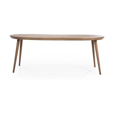 Eleonora Deens Ovale Eettafel 'Elijah' Eiken, 220 x 100cm, kleur Bruin