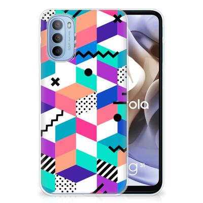 Motorola Moto G31 | G41 | TPU Hoesje | Blokken Kleurrijk