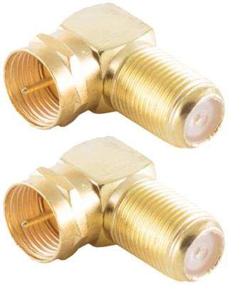 Shiverpeaks BS15-301614 F-adapter, haaks Verguld Aansluitingen: F-stekker, F-bus 2 stuk(s)