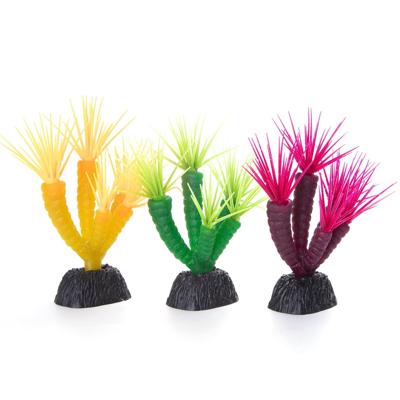 Nobleza Aquariuminrichting - Koraal op stam - Kunstmatig - Fluorescerend