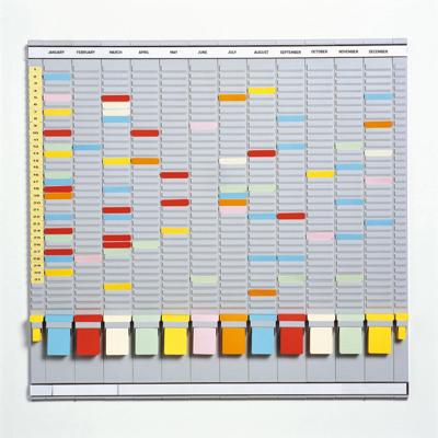 Jaarplanningsbord Djois 35 sleuven grijs Jaarplanningsbord Djois 35 sleuven grijs