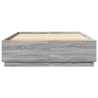 Bedframe met LED-verlichting grijs sonoma eiken 135x190 cm - thumbnail
