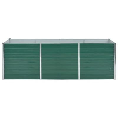 Plantenbak verhoogd 240x80x77 cm gegalvaniseerd staal groen