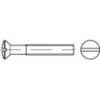 TOOLCRAFT TO-5450646 Bolverzonken schroeven M8 16 mm Sleuf DIN 964 Messing 100 stuk(s)