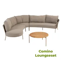 Loungeset Comino Terre Set 3 delig 5 zits Yoga 4SO Bank Stoelen Tafel Buiten Tuin 4 Seasons Outdoor - thumbnail