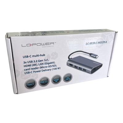 LC Power LC-HUB-C-MULTI-5 USB-C dockingstation Geschikt voor merk (dockingstation): Universeel