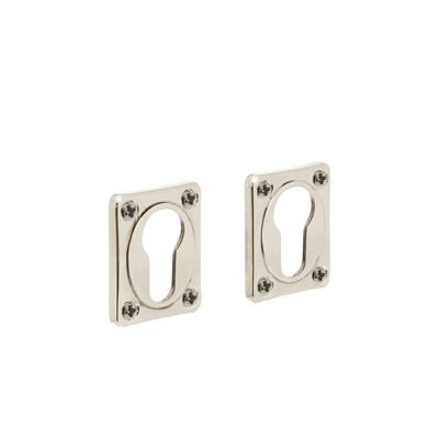 Intersteel Set van 2 cilinderrozettenTira rechthoek nikkel schroef - 0018.318387