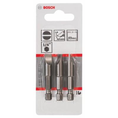 Bosch Accessoires Bit extra-hard S 1,6x8,0, 49 mm 3st - 2607001487
