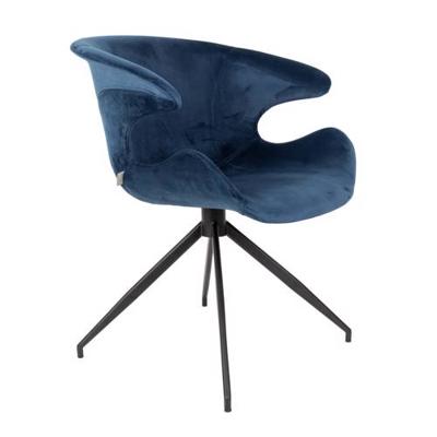 Zuiver Mia Eetkamerstoelen met armleuning Blauw - Set van 2