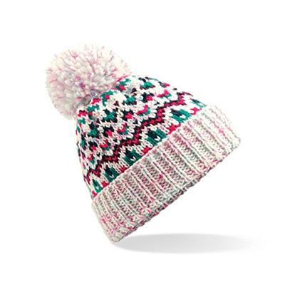 Beechfield CB458 Blizzard Bobble Beanie - Sherbet Dip - One Size