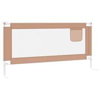 VidaXL Bedhekje peuter 180x25 cm stof taupe - thumbnail
