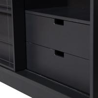 WOOOD Opbergkast 'Swing' Met schuifdeur, kleur Mat Zwart - thumbnail
