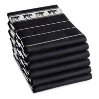 DDDDD theedoek 60x55 cm zw/bon zw/wi - thumbnail