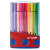 STABILO Pen 68, ColorParade, rood-blauwe doos, 20 stuks in geassorteerde kleuren - thumbnail