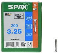 SPAX 880919209030025 R 88091 Senkkopf T-STAR Verzonken houtschroef 3 mm 25 mm T-STAR plus 88091 Staal A2 200 stuk(s) - thumbnail