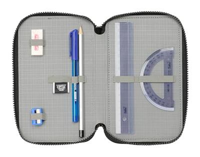 Driedubbele Pennenzak Teenage Mutant Ninja Turtles Zwart Grijs 12,5 x 19,5 x 5,5 cm 36 Onderdelen