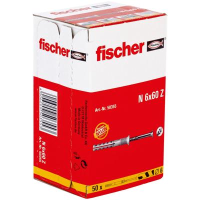 Fischer 048789 N 6 x 60/30 S Spijkerplug 60 mm 6 mm 100 stuk(s)