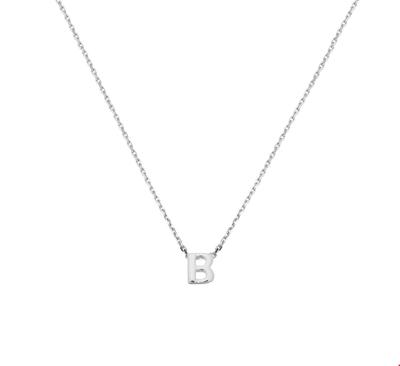 TFT Zilveren Ketting Letter B 1,1 mm x 41-45 cm