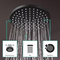 Showerpipe HansGrohe Vernis Blend 200 1 Jet Met Douchethermostaat Mat Zwart - thumbnail