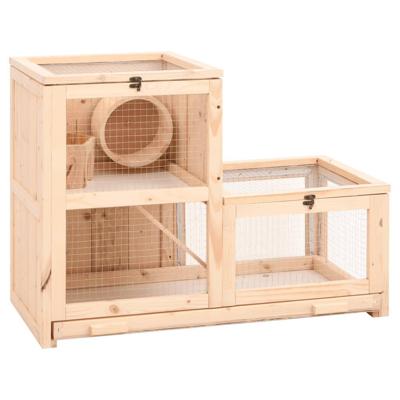 VidaXL Hamsterkooi 81x40x60 cm massief vurenhout VidaXL Hamsterkooi 81x40x60 cm massief vurenhout