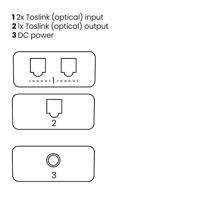Marmitek TS 21 2 poorten Toslink-switch - thumbnail