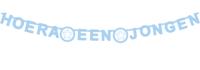 Letterslinger ''Hoera een jongen'' blauw - thumbnail