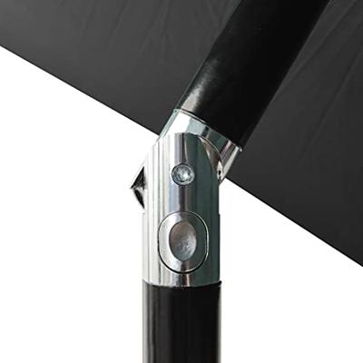 VidaXL Parasol met led's en stalen paal 2x3 m antracietkleurig