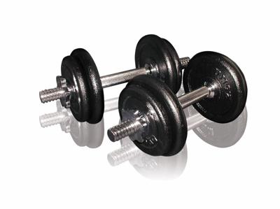 Toorx Dumbbellset 20 kg - gietijzer - met Koffer