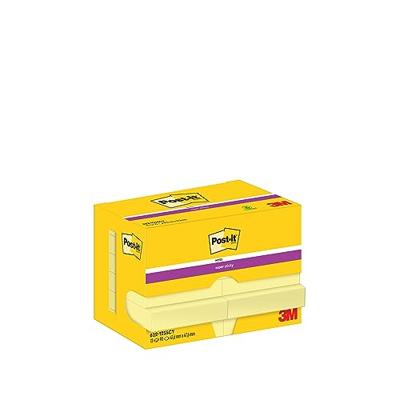 Post-It Super Sticky Notes, 90 vel, ft 47,6 x 47,6 mm, geel, pak van 12 blokken