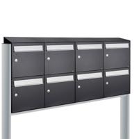 Allux Flow Set 4-Breed, 2-Hoog Met Dak Op Statief Zwart - 40040070_4x2ds - thumbnail