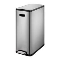 EKO pedaalemmer ecoslim 2x20 l matzilverkleurig - thumbnail