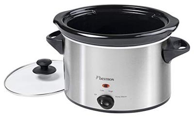Bestron ASC350 Slowcooker RVS/Zwart