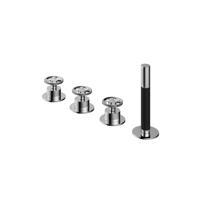 Badrandcombinatie Hotbath Cobber @Work Inbouw 4 Gats Met 2 Stopkranen En Handdouche Chroom (zonder uitloop) - thumbnail