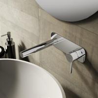 Wastafelmengkraan Hotbath Buddy inbouw 3+3 inbouwsysteem 1-hendel Recht 17 cm Chroom - thumbnail