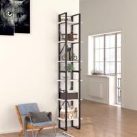 Boekenkast met 6 schappen 40x30x210 cm bewerkt hout wit - thumbnail