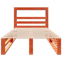 Bedframe zonder matras massief grenenhout wasbruin 140x200 cm - thumbnail