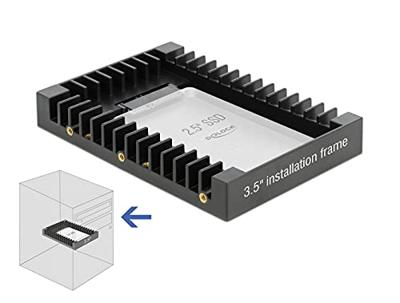 Delock 18364 3,5 installatieframe voor 2,5 SATA-schijf zwart