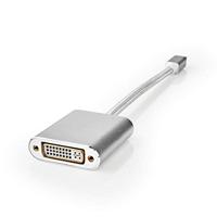 Mini DisplayPort-Kabel - DisplayPort 1.2 - Mini-DisplayPort Male - DVI-D 24+1-Pins Female - 21.6 Gbps - Verguld - 0.20 m - Rond - Gevlochten - Zilver - Cover Window Box - thumbnail