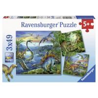 Ravensburger dinosauriers, 3x49st. - thumbnail