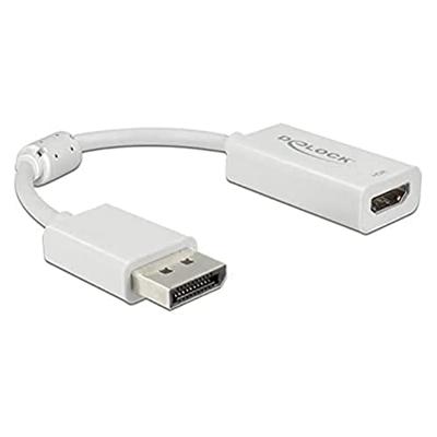 DeLOCK displayport 1.4 > hdmi adapter (wit, 0,1 meter, 4k)
